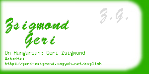 zsigmond geri business card